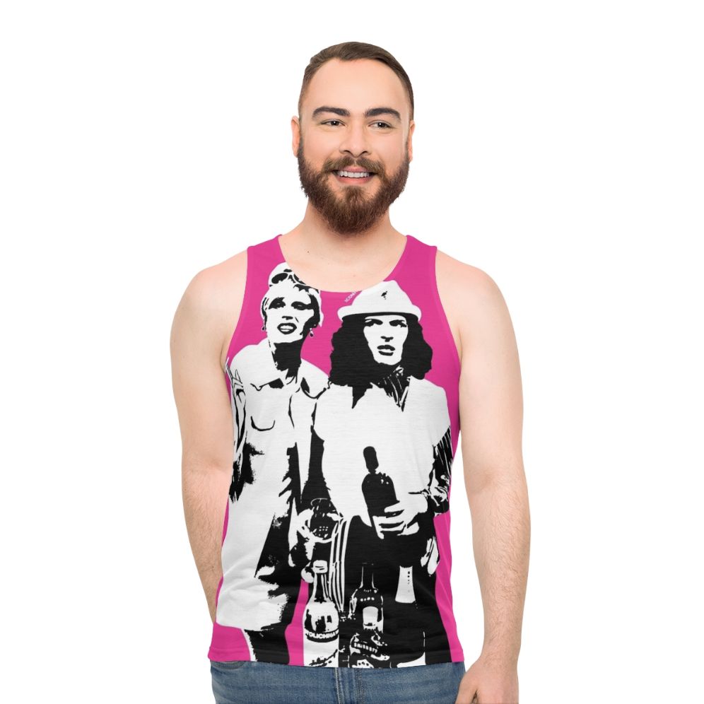 Unisex "Ab Fab" tank top featuring iconic characters Edina and Patsy