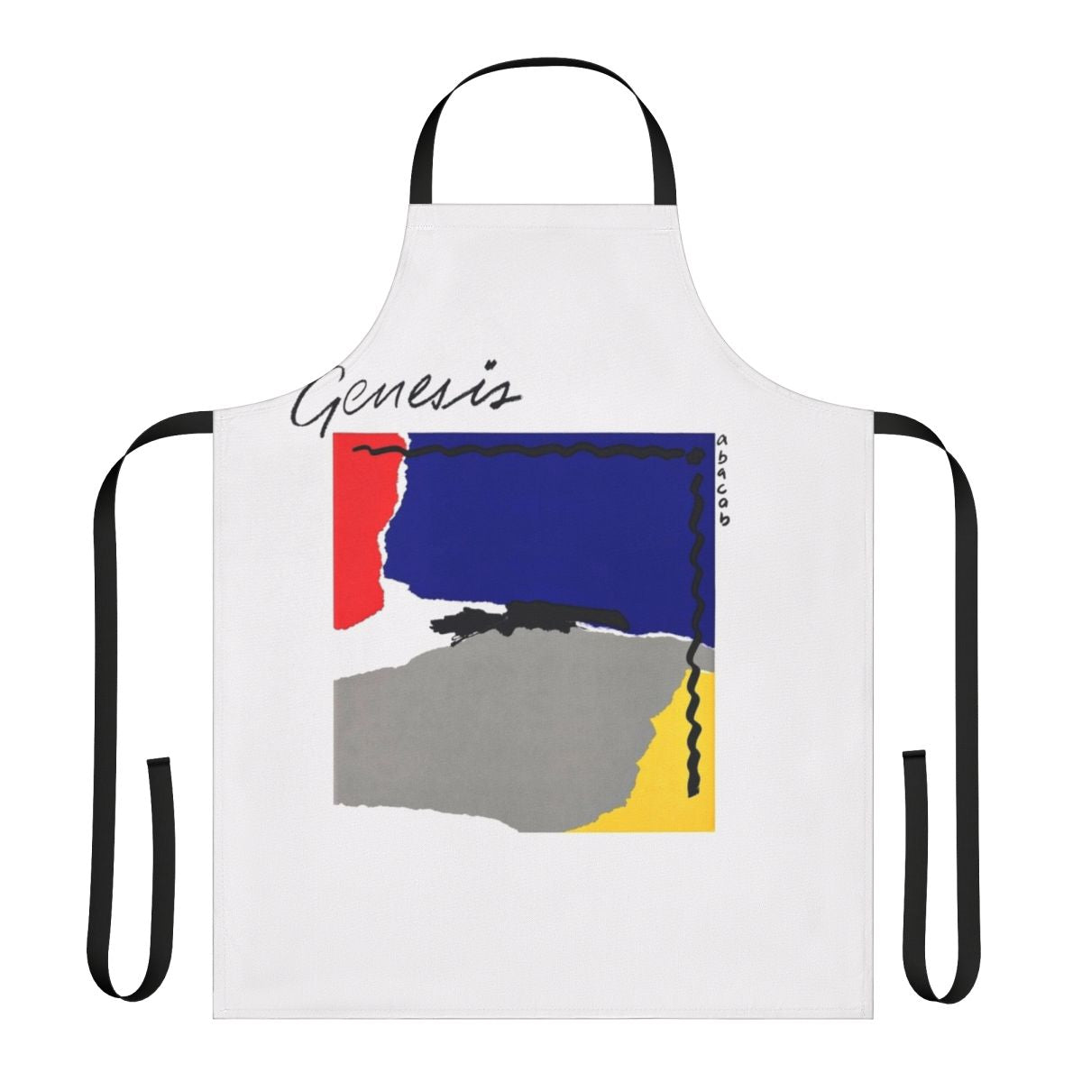 Abacab-Inspired Music Apron with Genesis Band and Album Artwork