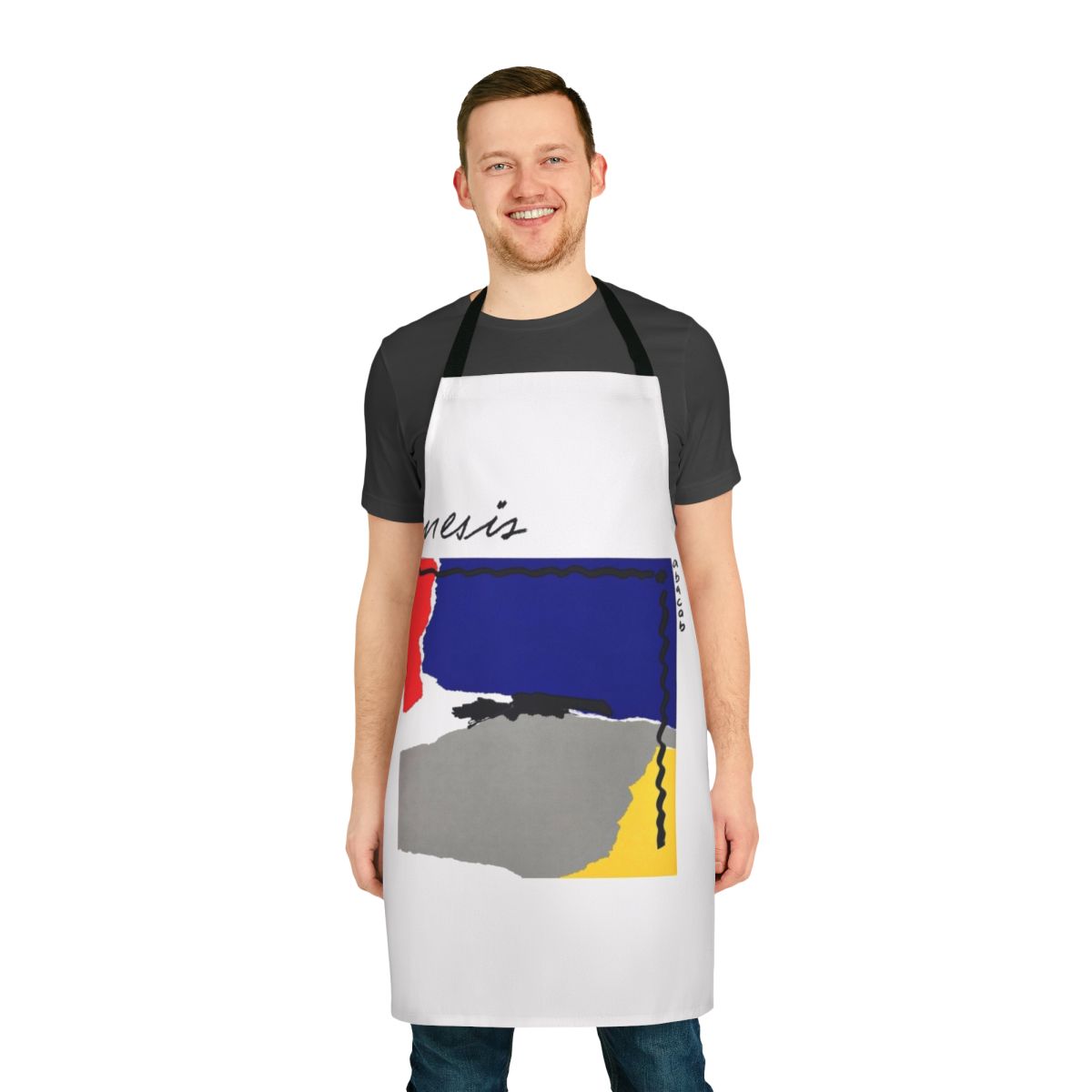 Abacab-Inspired Music Apron with Genesis Band and Album Artwork
