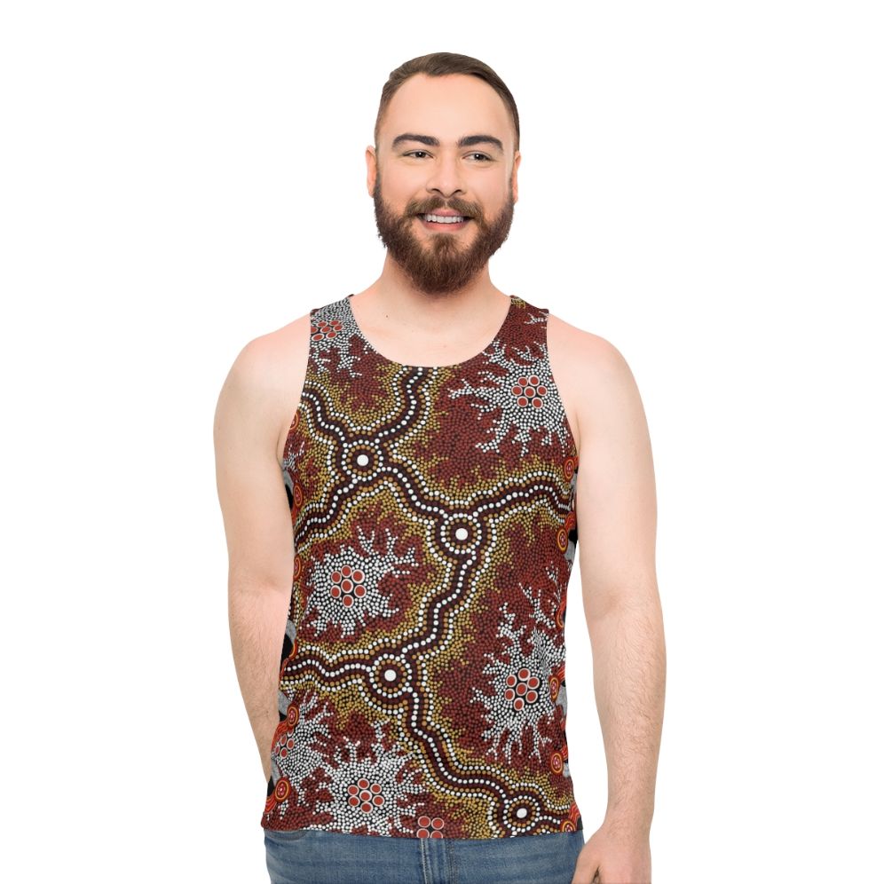 Aboriginal art design unisex tank top