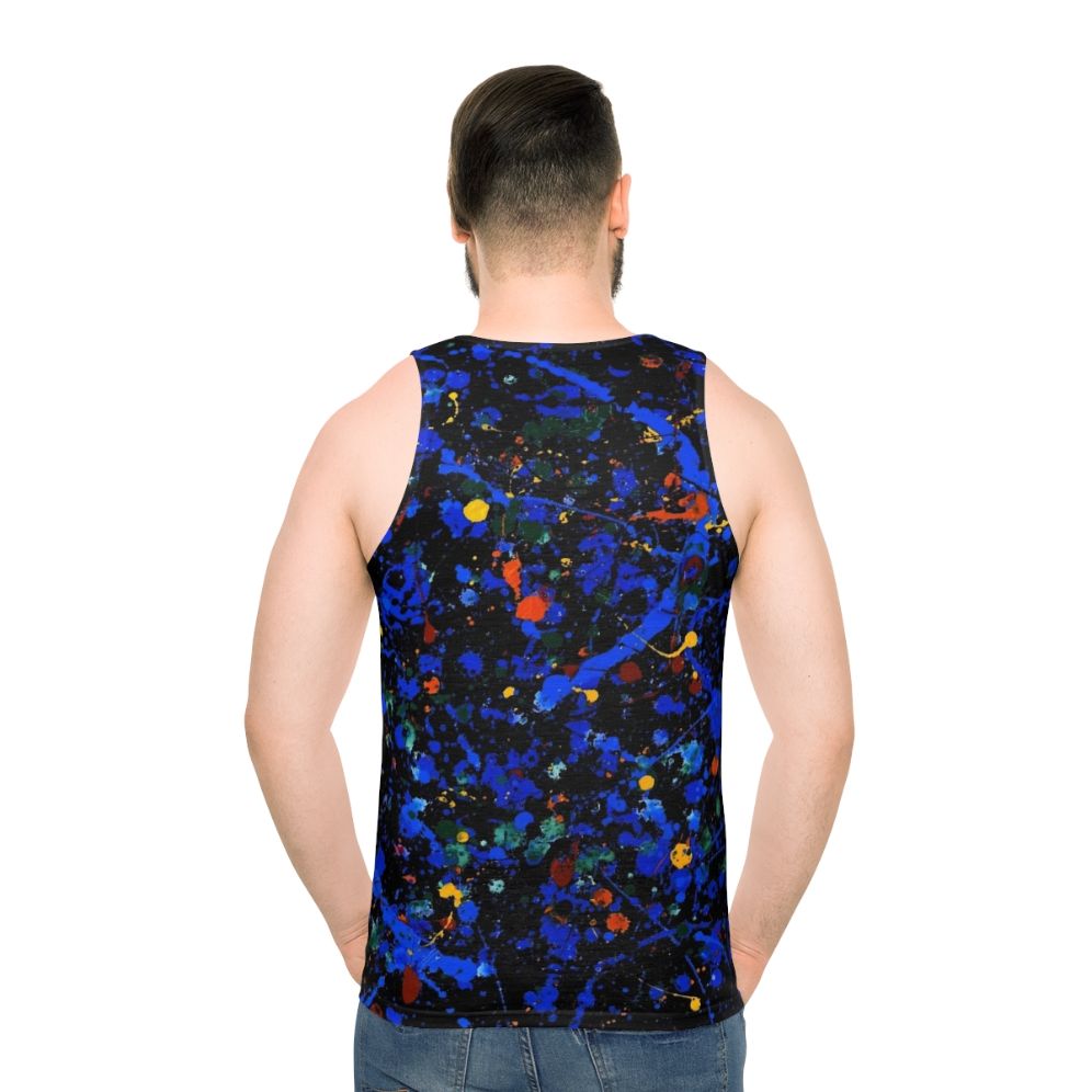Abstract 909 Unisex Tank Top with Pollock-Inspired Art
