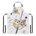 Colorful abstract apron featuring Wassily Kandinsky's "Delicate Tension" design