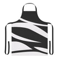 Abstract black and white graphic design apron