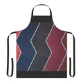 Abstract art-inspired apron featuring vibrant colors and optical illusions, inspired by the paintings of American artist Thomas Downing.