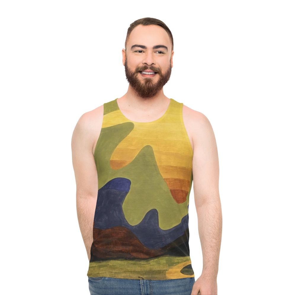Abstract art tank top featuring artwork by American modernist painter Arthur Dove