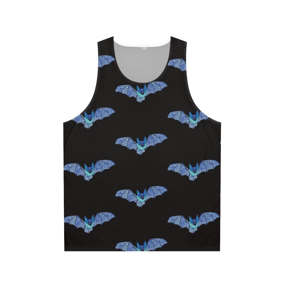 Colorful abstract bat unisex tank top