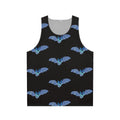 Colorful abstract bat unisex tank top