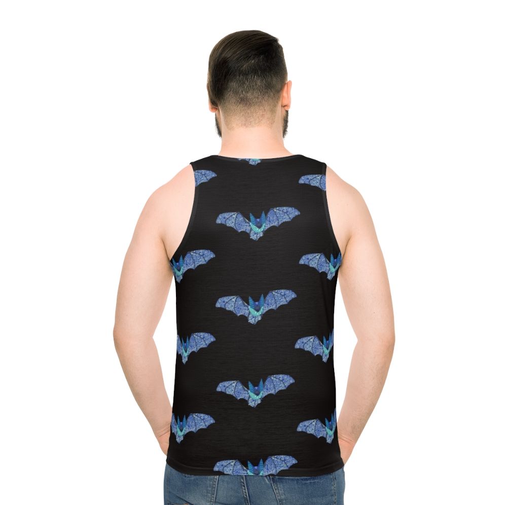 Colorful abstract bat unisex tank top