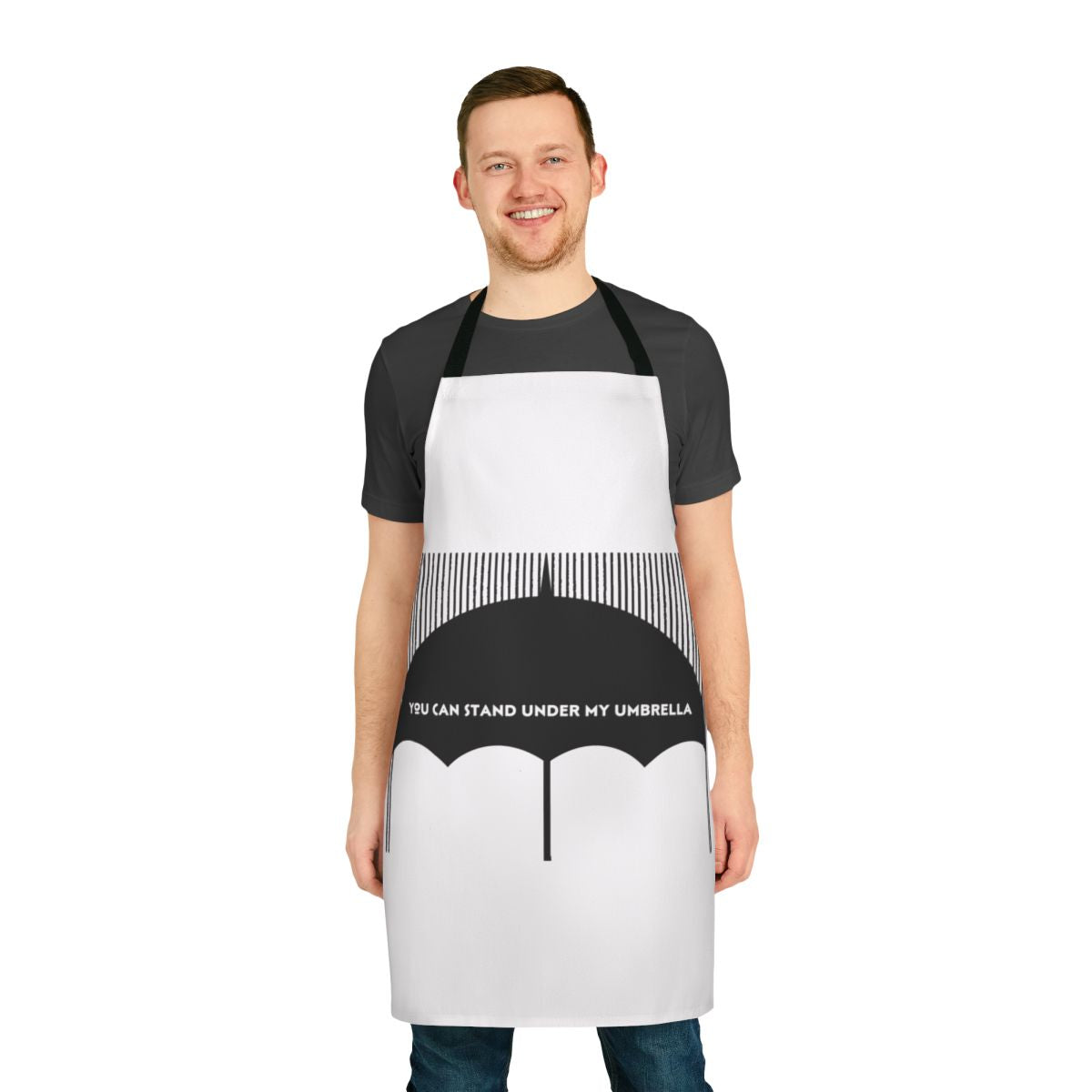 Monochrome abstract design apron for cooking and baking