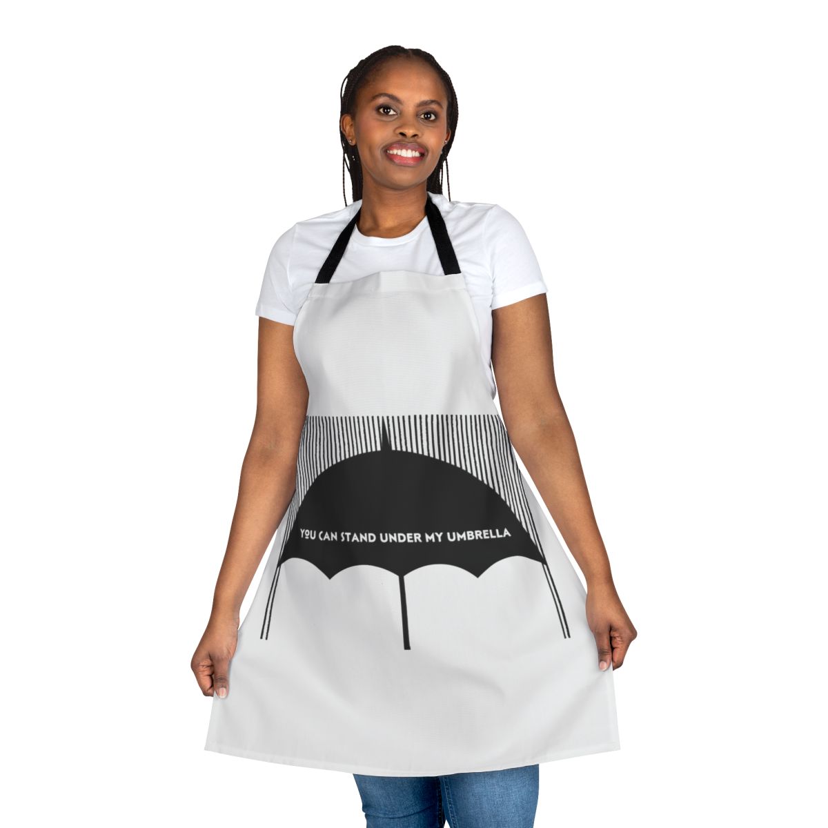 Monochrome abstract design apron for cooking and baking