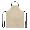 Abstract expressionist-style apron design with visual elements referencing the avant-garde music and experimental compositions of John Cage