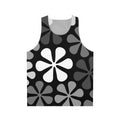 Abstract floral monochrome unisex tank top