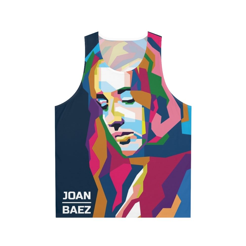 Abstract Geometric Joan Baez Pop Art Unisex Tank Top