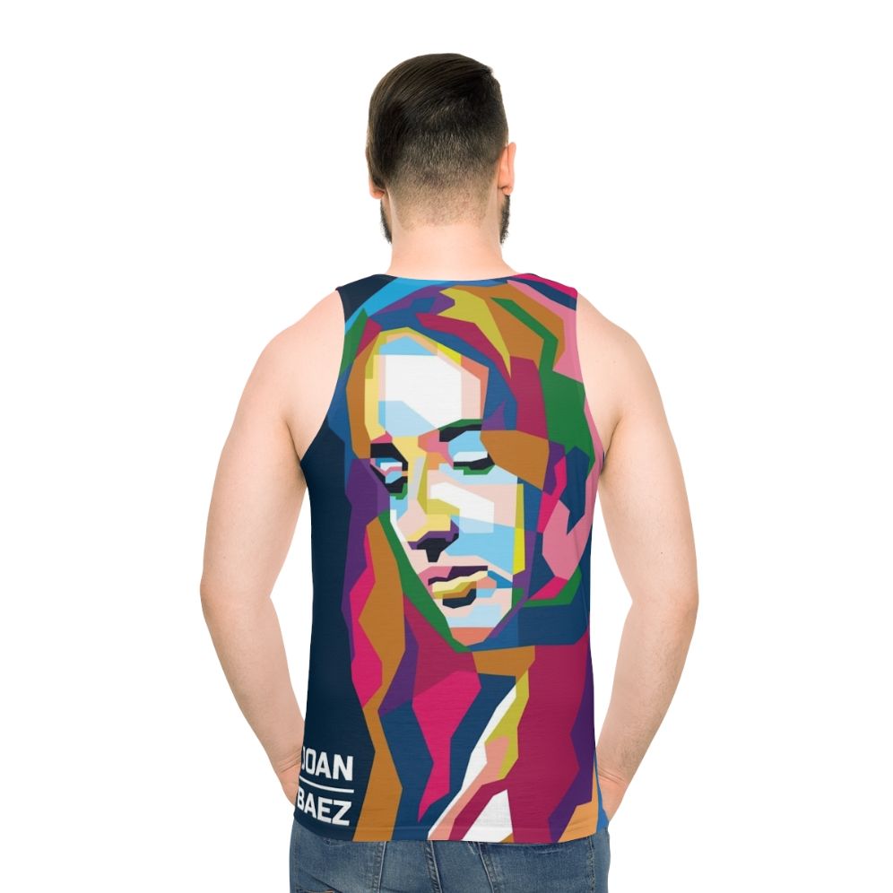 Abstract Geometric Joan Baez Pop Art Unisex Tank Top