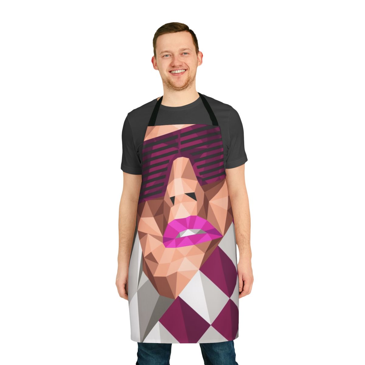 Colorful abstract geometric pattern apron