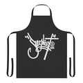 White apron with abstract jungle print design