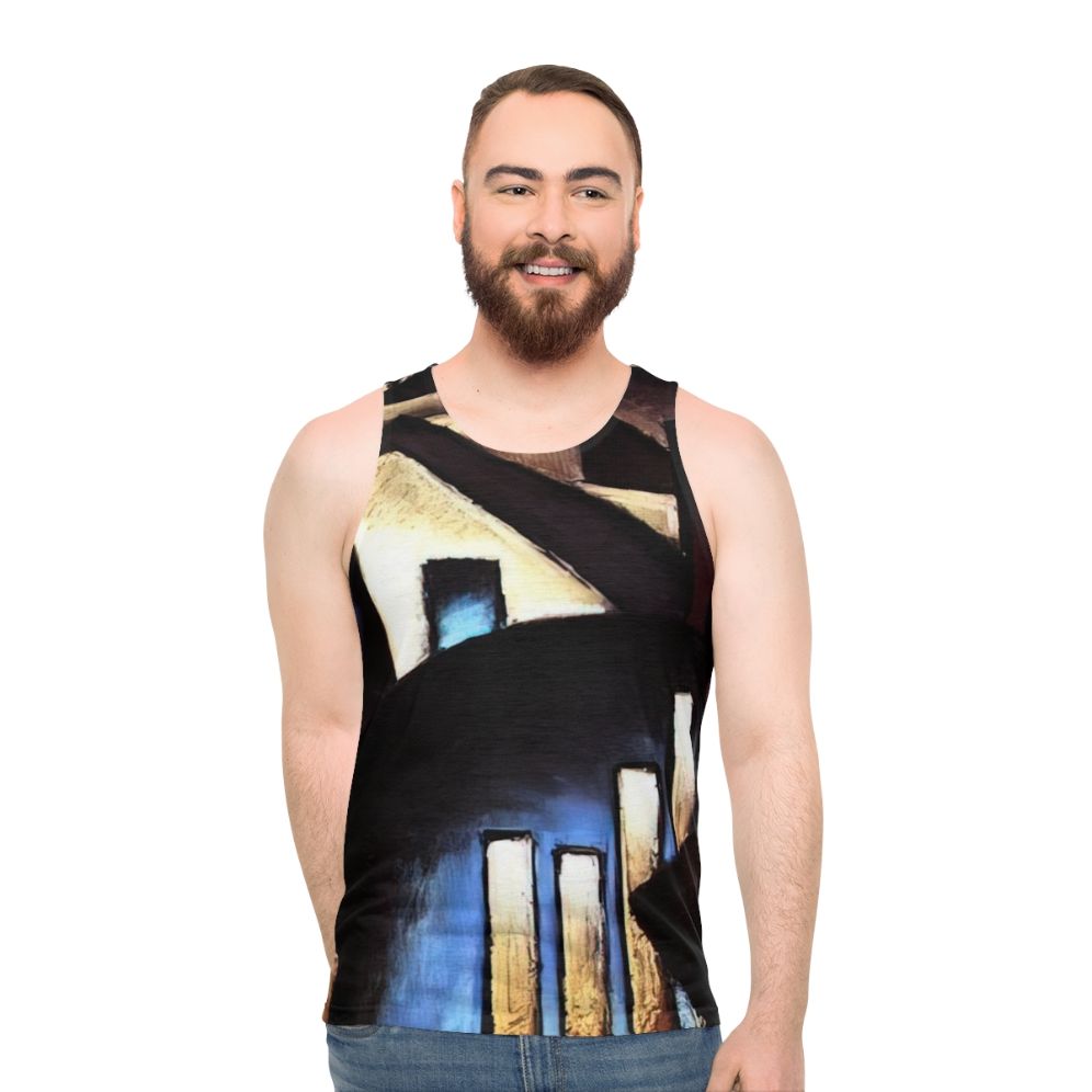 Abstract nature-inspired unisex tank top