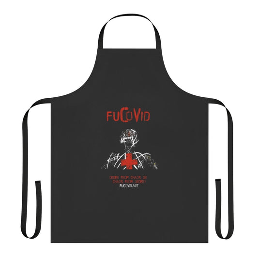 Abstract sculpture head design apron, inspired by the chaos of the COVID-19 pandemic