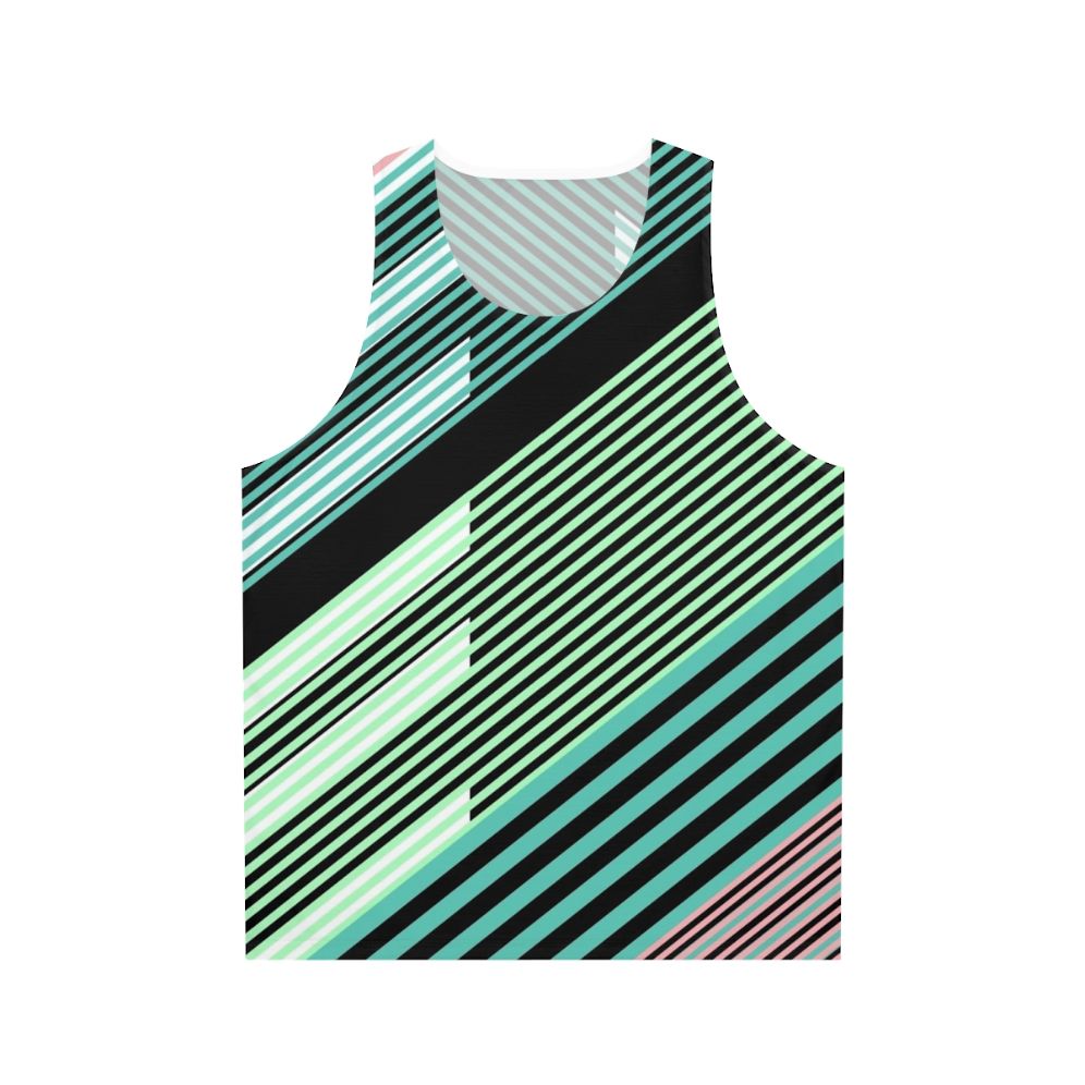 Abstract Stripes Tropical Unisex Tank Top