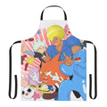Absurdly funny anime-inspired apron with colorful characters and unique design