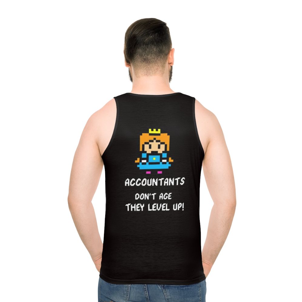Accountants Level Up Unisex 8-Bit Tank Top