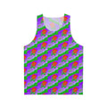 Acid rose floral print unisex tank top