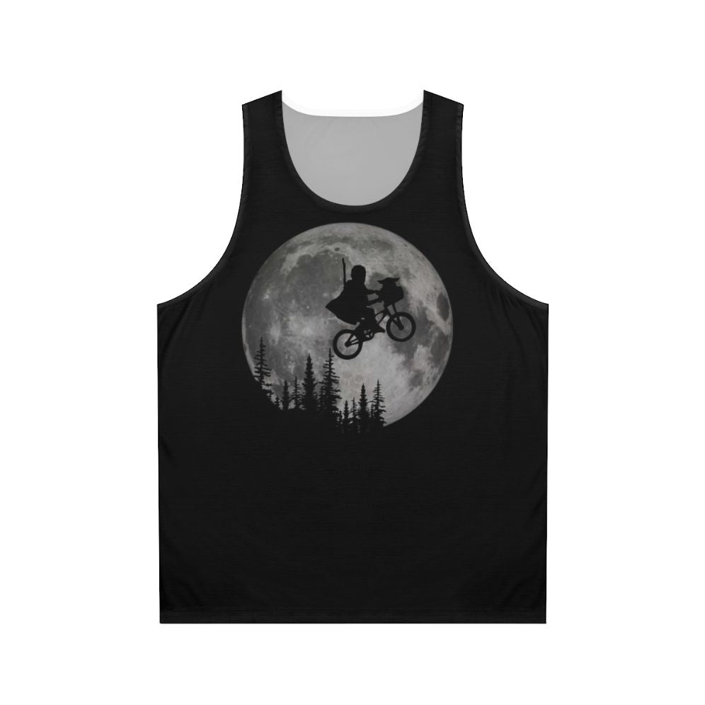 Across The Moon With The Child Unisex Tank Top featuring ET the Extra Terrestrial