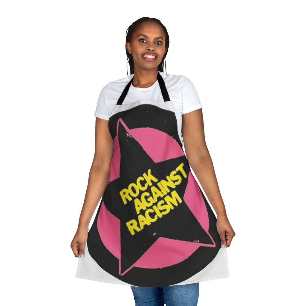 Apron with "Rock Against Racism" graphic design