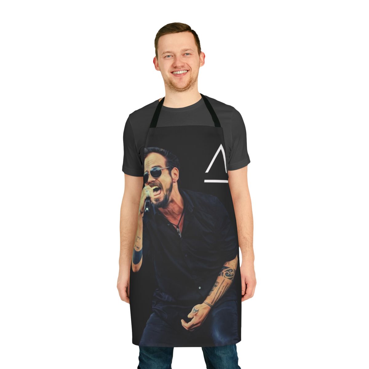 Adam Gontier Inspired Apron with Saint Asonia Band Logo