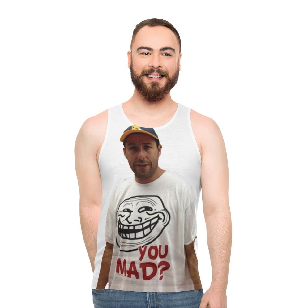 Adam Sandler Inspired Unisex Tank Top with "U Mad" Graphic