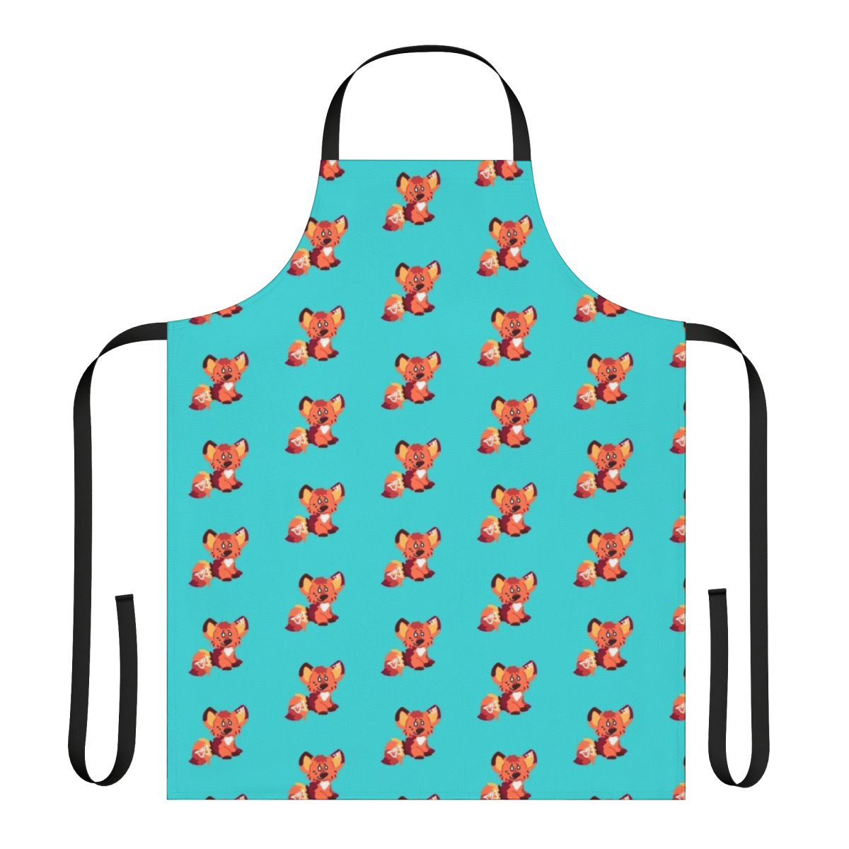 ADHD Awareness Apron featuring a feral fox and butterfly pattern