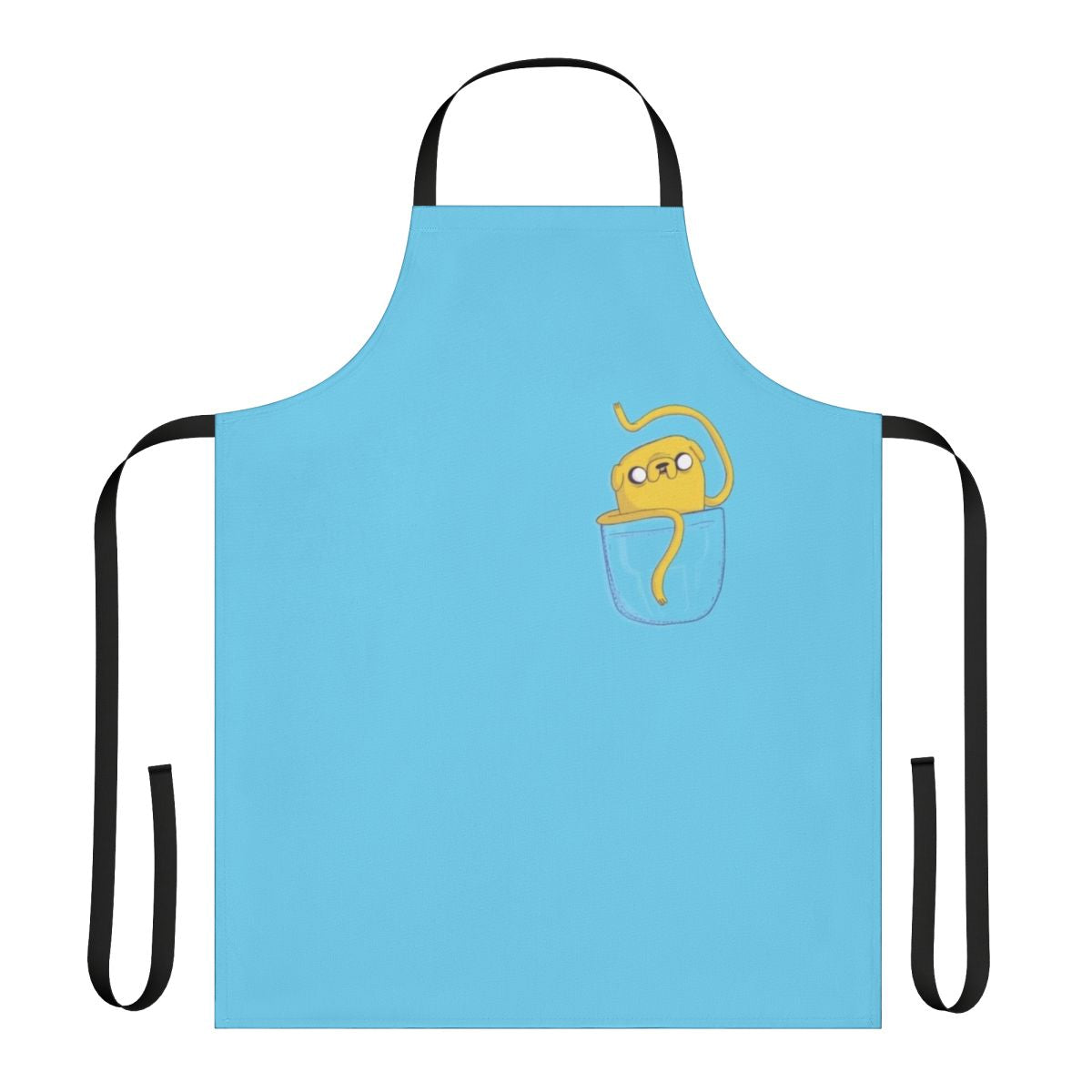 Whimsical apron featuring the beloved character Jake the Dog from the cartoon show Adventure Time