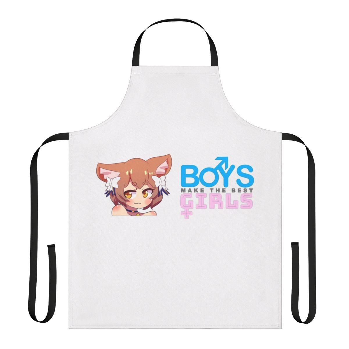 Apron featuring an adorable anime-style crossdressing character