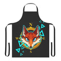 Anthropomorphic fox head design on an apron