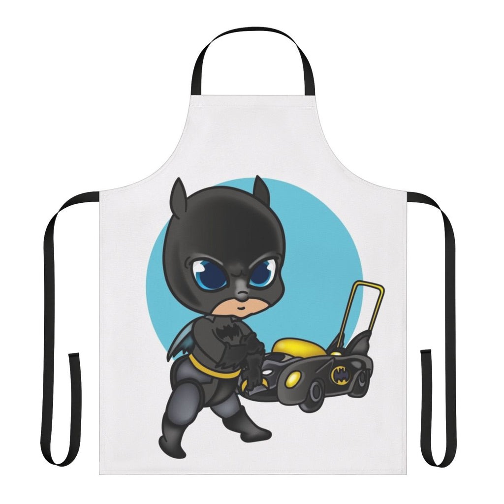 Adorable baby bat superhero apron with cute cartoon design