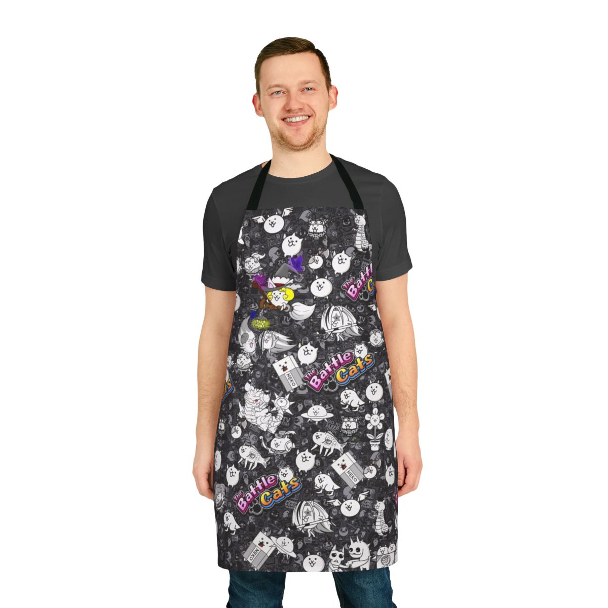 Battle Cats themed apron with cute kitten design
