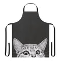 Apron with a playful black and white cat design