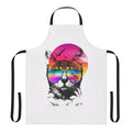 Colorful and whimsical cat apron perfect for summer cooking and baking