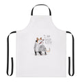 Whimsical cat-themed apron with playful possum design