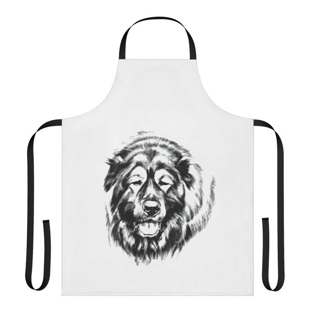Caucasian Shepherd dog breed featured on a durable, high-quality apron