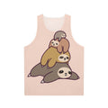 Adorable chibi sloth stack unisex tank top