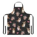 Apron with a cute pattern featuring Queen Elizabeth's beloved corgis