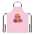 Fluffy sea pancake-patterned apron featuring a cute cownose ray design