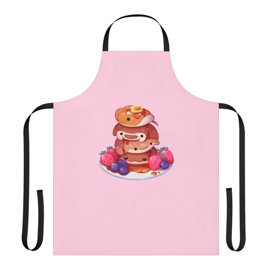 Fluffy sea pancake-patterned apron featuring a cute cownose ray design