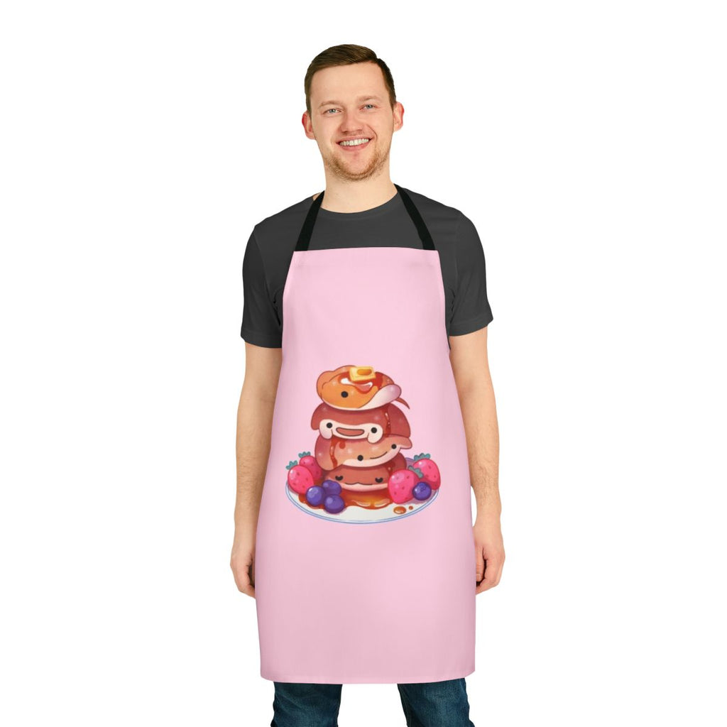 Fluffy sea pancake-patterned apron featuring a cute cownose ray design