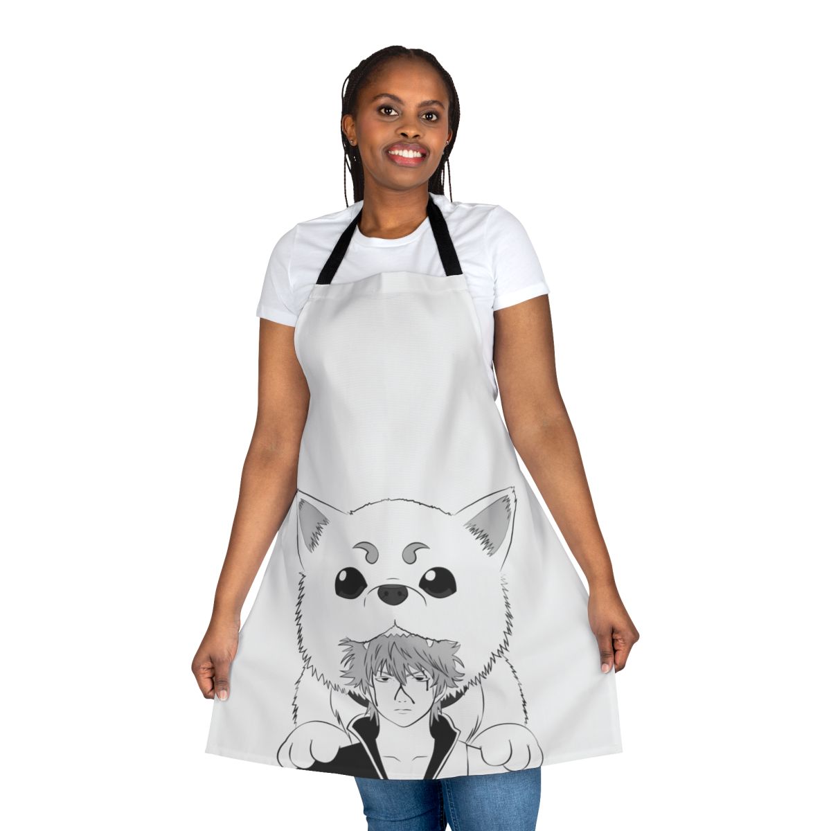 Charming apron featuring the beloved Dog God character from the popular anime Gintama