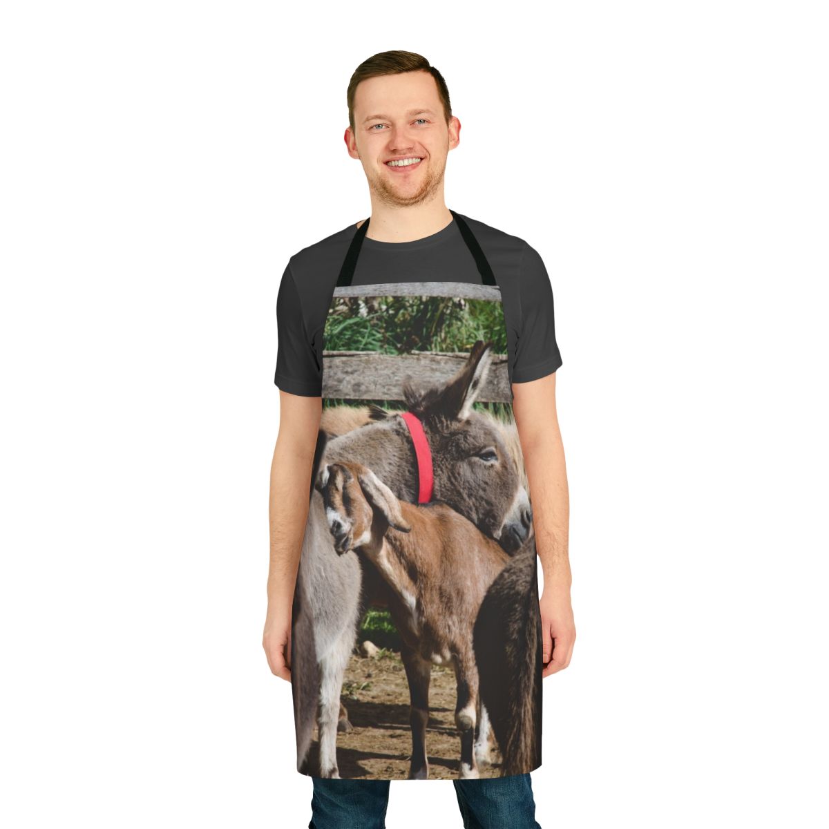 Donkey sanctuary apron with a cute and cuddly donkey design