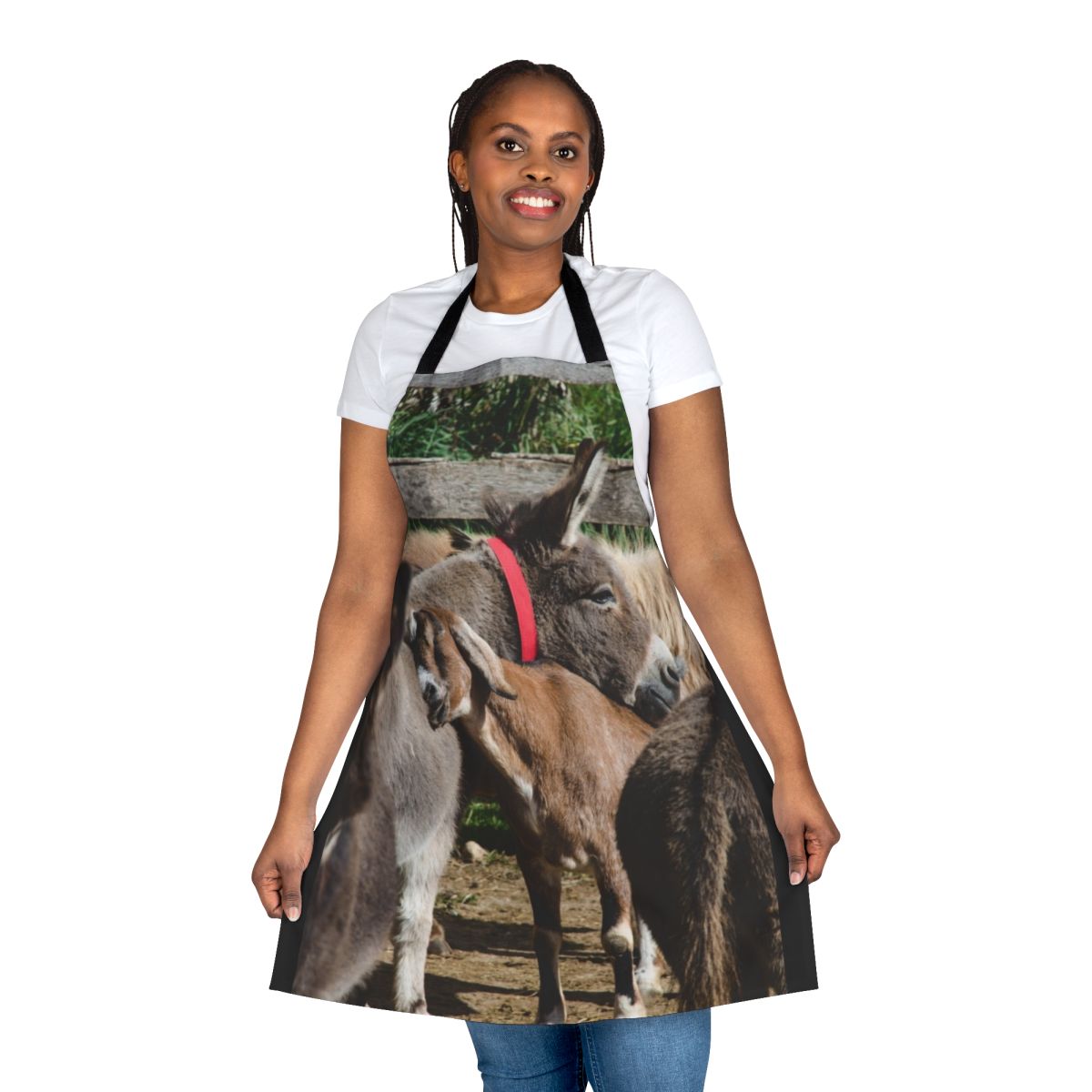 Donkey sanctuary apron with a cute and cuddly donkey design