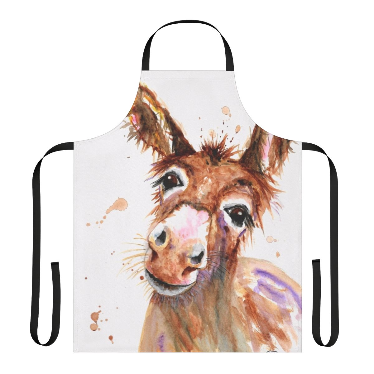 Vibrant and charming donkey-print apron, perfect for home cooking and crafting.