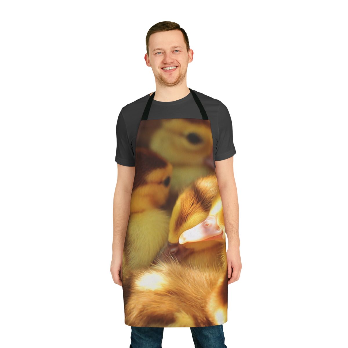 Apron featuring a group of cute, fluffy yellow ducklings